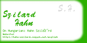 szilard hahn business card